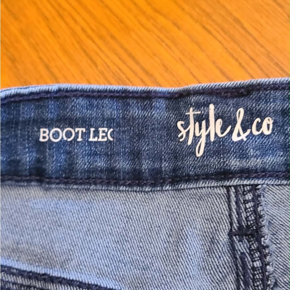 Style & Co. Women's Flare Jeans in Blue - Picture 2 of 8